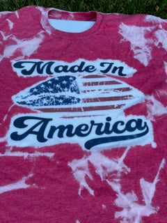Made in America T-shirt, Large, Bleached